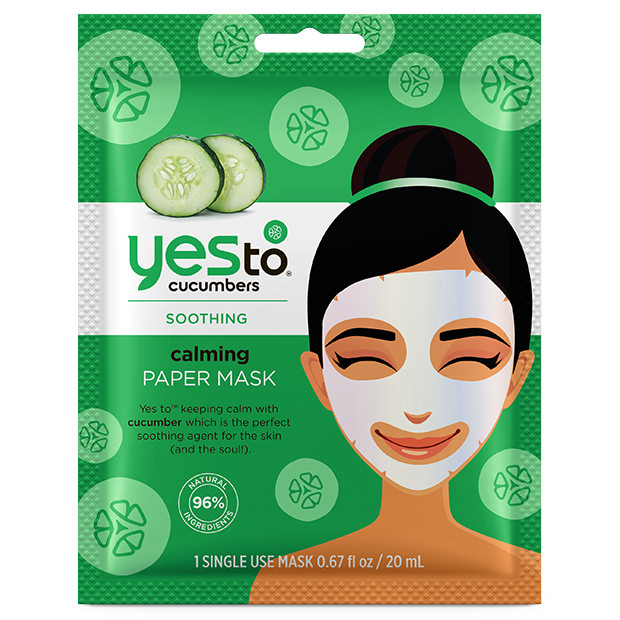 Yes To Cucumbers Calming Paper Mask – Single Use